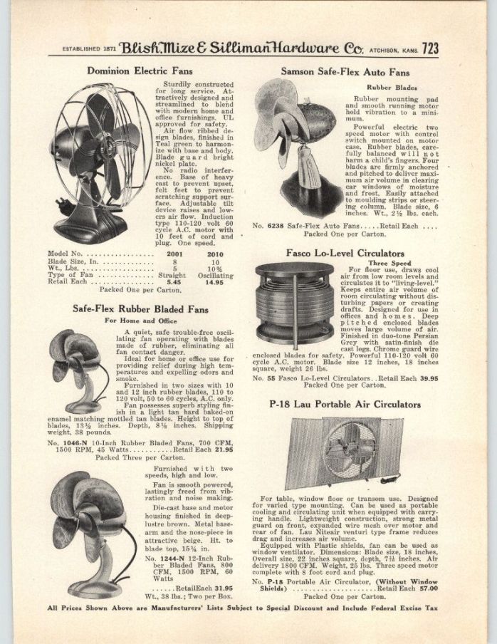 1950 Dominion Fan Advertisement View